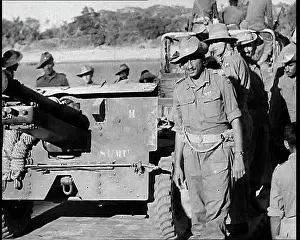 Grub: Troops Standing by an Artillery Gun on Grub Bridge