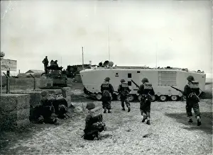 Aground: Troops taking part in demonstration at Eastney, UK