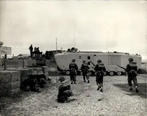 Aground: Troops taking part in demonstration at Eastney, UK