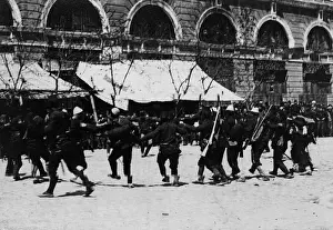 Revolutions: The troops of the Young Turks in Constantinople, 1909