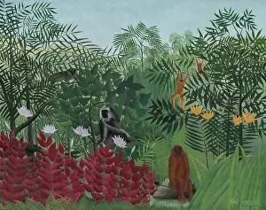 Bsloc1606: Tropical Forest with Monkeys, by Henri Rousseau