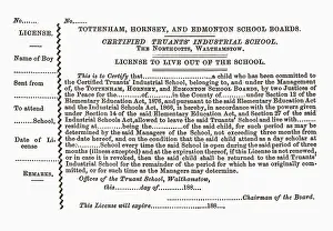 Orphans: Truant School Licence Form
