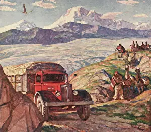 Vans: Truck driving through the Andes