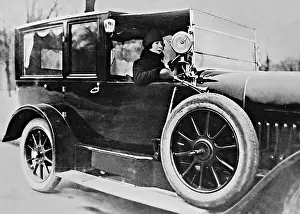 Trude: Trude Hesterberg in her car, 1937