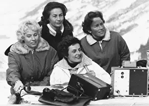 Thea: Trude Klecker with Austrian ski racers
