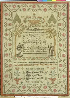 Sampler: Trust in Providence ' embroidered sampler