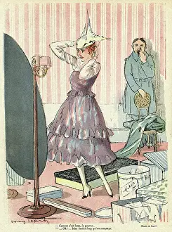Yawn: Trying on a Hat 1916