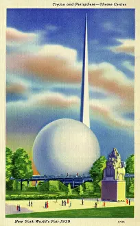 Plinth: Trylon and Perisphere, Theme Center, New York World's Fair