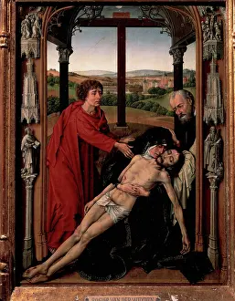 Triptych: Tryptich of the Virgin. The Pieta. By Rogier van der Weyden
