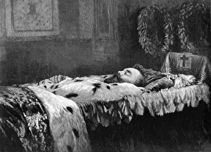 Tsar Alexander III of Russia, lying in state