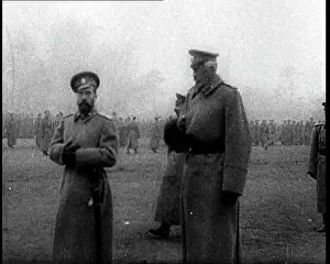 Nikolayevich: Tsar Nicholas II Walking at a Troop Inspection