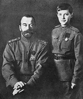 Nikolaevich: Tsar Nicolas and son during Revolution, Russia