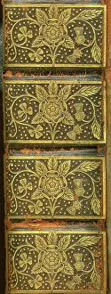 Tudor Roses - Gold On Leather