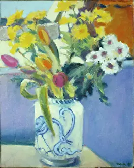Naomi: Tulips and Mixed Flowers in a Jar
