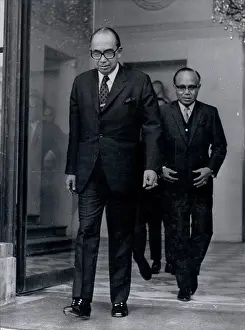 Razak: Tun Abdul Razak, PM of Malaysia, on visit to Paris