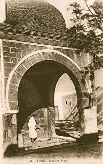 Afica: Tunis, Tunisia - A Fountain