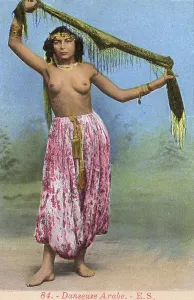 Leggings: Tunisian - Exotic Topless Dancer with scarf