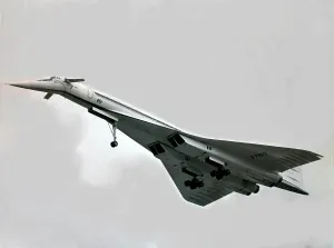 The Hugh W. Cowin Aviation Collection: Tupolev Tu-144 (forward view) aloft from under
