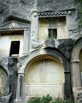 Antalya: Turkey. Asia Minor. Termessos. Necropolis. Rock-cut tombs