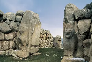 Robust: TURKEY. Bogazkale. Hattusa. Lion gate, one of