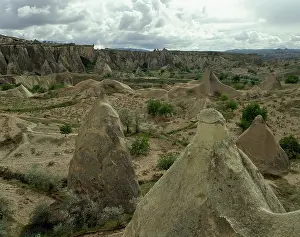 Monks: Turkey. Cappadocia. Pasabaglari. Monk's Valley. Fairy chimne