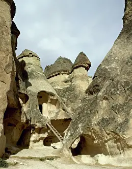 Monks: Turkey. Cappadocia. Pasabaglari. Monk's Valley. Cave house
