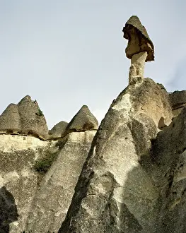 Monks: Turkey. Cappadocia. Pasabaglari. Monk's Valley. Fairy chimne