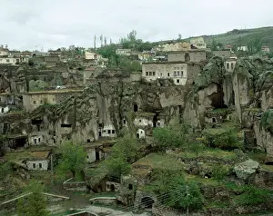 Excavated: Turkey. Cappadocia. The town Guzelyurt. Central Anatolia