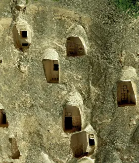 Excavated: Turkey. Cappadocia. Uchisar. Cave house. Central Anatolia. D