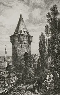 Conical: Turkey. Constantinople. Galata Tower