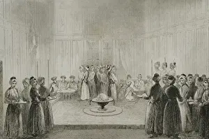 Vizier: Turkey. Constantinople. Iftar or dinner of Grand Vizier