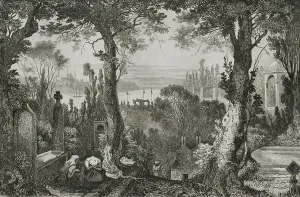 Bosphorus: Turkey. Constantinople. Turkish cemetery