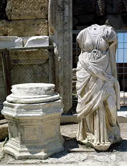 Greco: Turkey. Hierapolis. Roman statue. Woman. From theatre. 2nd C