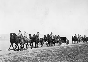 Djemal: Turkish battery during a parade, 1915