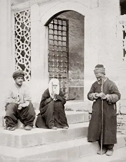 Beggars: Turkish beggars, Constantinople, Istanbul, Turkey, c.1890