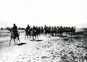 Gaza: Turkish cavalry in action in Gaza, WW1