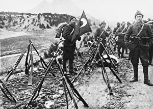 Encamped: Turkish infantry WWI