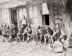 Hookah: Turkish men, hookah pipe, Constantinople, Istanbul, Turkey