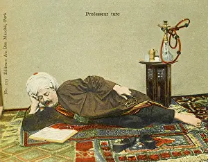 Narghile: Turkish Professor reading a text
