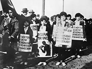 Modernization: Turkish students, 1929