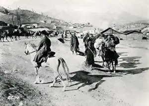 Solders: Turkish troops transporting supplies, WW1