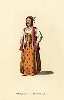 Octavian Dalvimart: Turkish woman of the Harem, in Pera, Constantinople