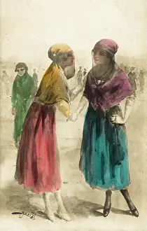 Modernisation: Two Turkish women - modern style