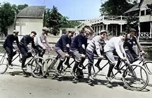 Manly: Turn of the Century Large Group of Men on Single