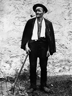 Inhaling: Turn Of The Century Man With Eye