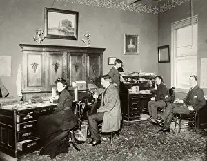 Businesspeople: Turn of the Century Small Business Office with