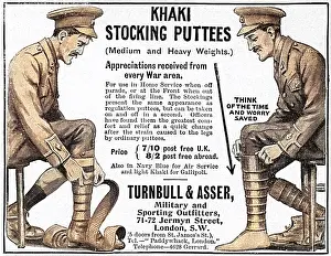 Puttees: Turnbull & Asser khaki puttees advertisement