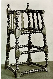 Twisted: Turned walnut child's chair