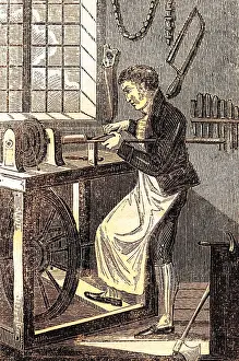 Treadle: Turner Working a Lathe