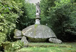 Ligorio: Turtle sculpture, Garden of Bomarzo, Bomarzo, Lazio, Italy